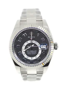 ROLEX SKY-DWELLER 18K WHITE GOLD WATCH 326939