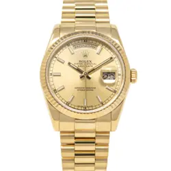 ROLEX DAY-DATE 36 PRESIDENT YELLOW GOLD 118238 CHAMPAGNE - PRE-OWNED