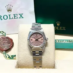 ROLEX 76030 OYSTER PERPETUAL-LADY 24MM STEEL PINK DIAL OYSTER 2000