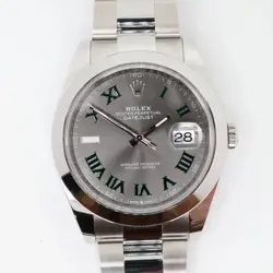 2025 NEW ROLEX 126300 DATEJUST 41MM STEEL WIMBLEDON DIAL SMOOTH OYSTER WATCH