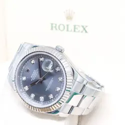ROLEX 41MM RHODIUM DIAMONDS DATEJUST 116334 (2016)