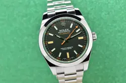 2020 ROLEX MILGAUSS 40MM STAINLESS STEEL BLACK DIAL GREEN CRYSTAL 116400GV FS