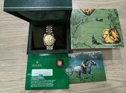 ROLEX OYSTER PERPETUAL DATEJUST 36MM REF 16233 GOLD & STEEL UNPOLISHED WATCH