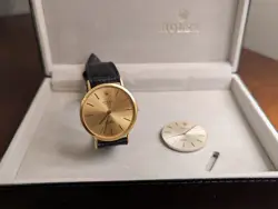 GENUINE ROLEX CELLINI MEN'S WATCH 18K YELLOW GOLD WITH BOX AND SPARE MOVEMENT