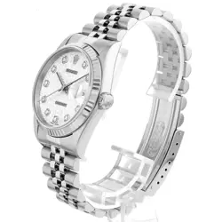ROLEX DATEJUST 10P DIAMOND 16234G SILVER CARVING COMPUTER P 891859