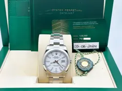 ROLEX DATEJUST 41 126300 WHITE DIAL STAINLESS STEEL BOX PAPERS 2024