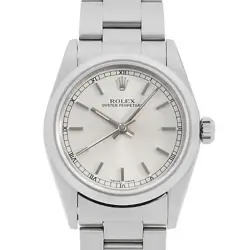 ROLEX OYSTER PERPETUAL 77080 SILVER BAR K NUMBER SECOND HAND BOYS (UNISEX)