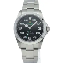 ROLEX AIR KING WATCH 126900 STAINLESS STEEL MENSWATCH BLACK USED