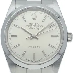 ROLEX AIR KING 14000(T) STAINLESS STEEL MENSWATCH SILVER USED