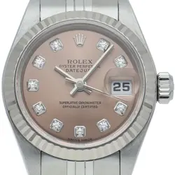 ROLEX DATEJUST LADIES WATCH 10P DIAMOND 79174G(Y) K18WG/STAINLESS STEEL WOME...