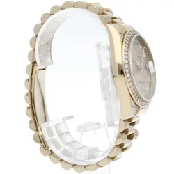 ROLEX Day-date watch with diamond bezel, 10P diamonds and new buckle 118348A...