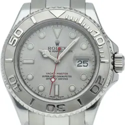ROLEX YACHT-MASTER MEN'S WATCH ROLESIUM ROULETTE 16622(M) PT/STAINLESS STEEL...