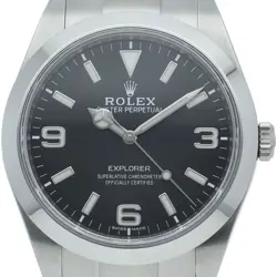 ROLEX EXPLORER 1 LATE MODEL CURRENT WARRANTY 214270 STAINLESS STEEL MENSWATC...