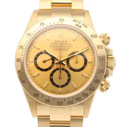ROLEX DAYTONA WATCHES 16528 K18 YELLOW GOLD S NUMBER 1993 MODEL OVERHAULED USED