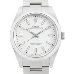 ROLEX OYSTER PERPETUAL 39 114300 WHITE BAR RANDOM NUMBER SECOND HAND MENS