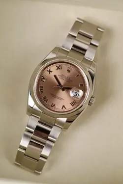 2007 ROLEX DATEJUST 36 SALMON DIAL REF 116200