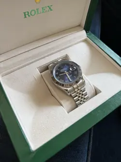 ROLEX DATEJUST ROMAN NUMERALS DARK BLUE