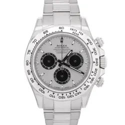 PAPERS ROLEX DAYTONA COSMOGRAPH GHOST SILVER 18K WHITE GOLD WATCH 116509 BOX
