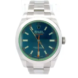 ROLEX MILGAUSS 2021 GREEN CRYSTAL 116400GV WATCH W/ CARD & EXTRA LINK