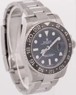 Rolex GMT-Master II BLACK Stainless Steel 40mm RANDOM SERIAL Watch 116710 LN