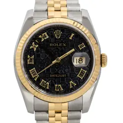 ROLEX 116233 DATEJUST TWO TONE BLACK 