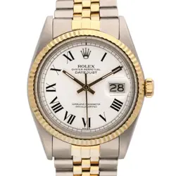 ROLEX DATEJUST 1603 GENTS 36MM STEEL & GOLD, BUCKLEY  DIAL, VINTAGE 1974