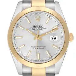 ROLEX DATEJUST 41 STEEL YELLOW GOLD MENS WATCH 126303 BOX CARD