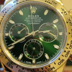Rolex Gold Cosmograph Daytona  "John Mayer" Gold Watch - Green Dial