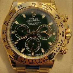 Rolex Gold Cosmograph Daytona  "John Mayer" Gold Watch - Green Dial