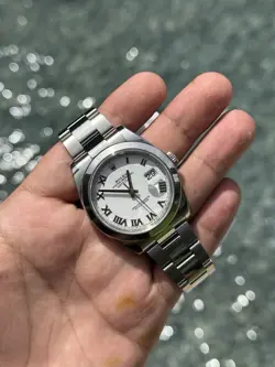 ROLEX DATEJUST 41MM STAINLESS STEEL WHITE ROMAN DIAL MENS 126300 WATCH ONLY!