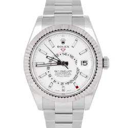 MINT PAPERS ROLEX SKY-DWELLER WHITE GOLD STEEL 42MM 326934 OYSTER WATCH BOX