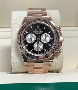 ROLEX DAYTONA EVEROSE ROSE GOLD 126505 BLACK BNIB