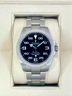 2024 ROLEX AIR-KING 40MM 126900 STAINLESS STEEL BLACK DIAL
