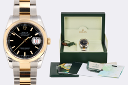 ROLEX DATEJUST 116203 STAINLESS STEEL & 18K YELLOW GOLD 36MM WATCH