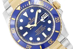 ROLEX 40MM SUBMARINER TWO TONE 18K GOLD/STEEL 116613 BLUE CERAMIC W/ CARD