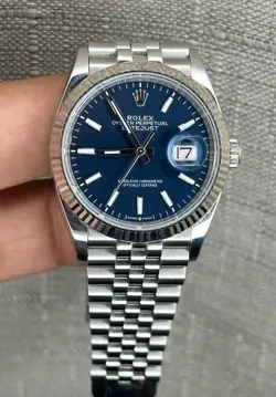 ROLEX DATEJUST 126234 BLUE DIAL JUBILEE BRACELET STAINLESS STEEL 36MM
