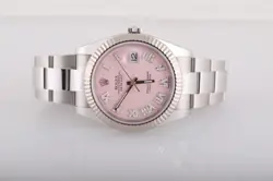 Rolex Datejust 126334 40mm Fluted Bezel Oyster Pink Diamond Roman Numeral Dial