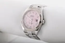Rolex Datejust 126334 40mm Fluted Bezel Oyster Pink Diamond Roman Numeral Dial
