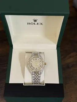 ICED OUT MOISSANITE ROLEX-STYLE WATCH – VVS – MECHANICAL – TESTER PASS