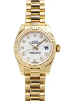 ROLEX DATEJUST 10P DIAMOND 179178G WOMEN AUTOMATIC #TW003