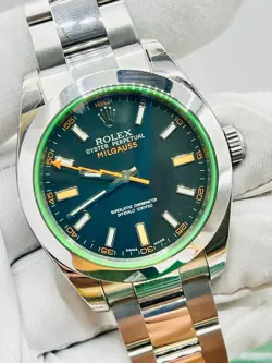 ROLEX MILGAUSS 116400GV 40MM GREEN CRYSTAL,2014 UNPOLISHED FULL SET WITH BARCODE