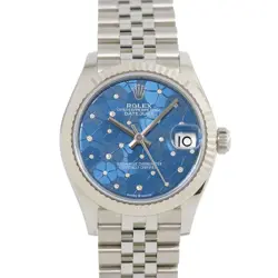 ROLEX DATEJUST 278274 750WG SERIAL RANDOM 24P DIAMOND BLUE DIAL BOYS 90276184