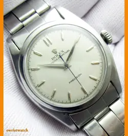 VTG ROLEX OYSTER PERPETUAL 6098 36MM BIG BUBBLEBACK PRE-EXPLORER W/BRACELET, BOX