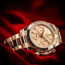 ROLEX DAYTONA 18KT EVEROSE SUNDUST GOLD DIAMOND BAGUETTE 116505 BOX & PAPERS