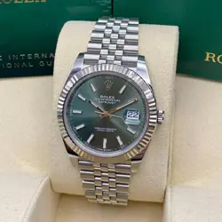 NEW 2025 ROLEX DATEJUST 41MM REF. 126334 – JUBILEE BRACELET - MINT GREEN DIAL