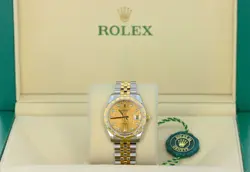 ROLEX DATEJUST CHAMPAGNE DIAMOND JUBILEE EDITION 31MM 18KT YG & STEEL 178343