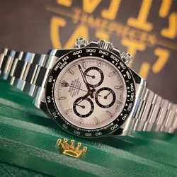 ROLEX DAYTONA PANDA 40MM 126500LN WHITE DIAL CERAMIC STAINLESS STEEL CHRONO B&P
