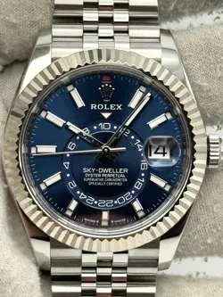 ROLEX SKYDWELLER BLUE DIAL JUBILEE BRACELET 336934 BOX & PAPERS 2025