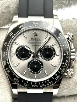 ROLEX COSMOGRAPH DAYTONA SILVER DIAL WHITE GOLD OYSTERFLEX 126519LN B&P 2023