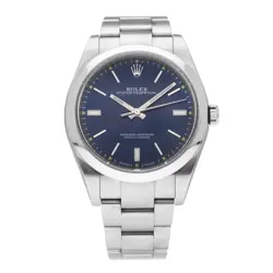 ROLEX OYSTER PERPETUAL BLUE DIAL 39MM AUTOMATIC MEN'S WATCH 114300